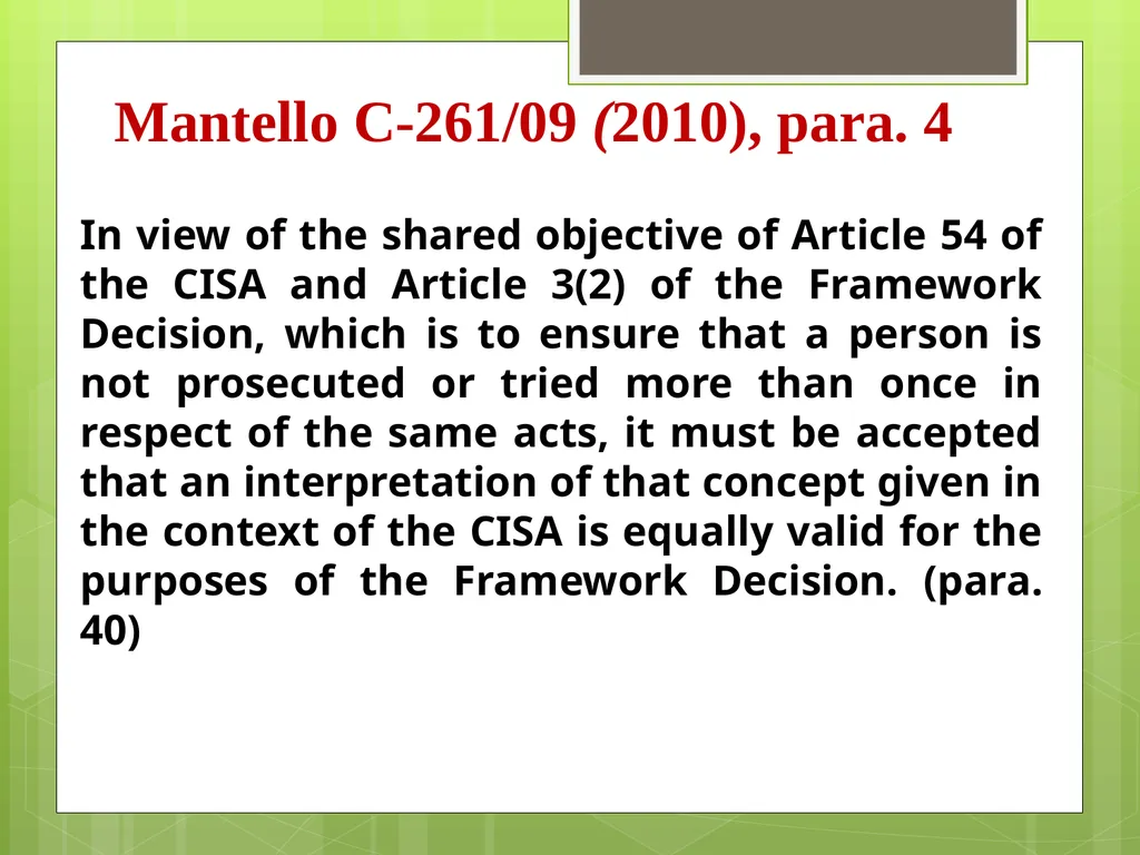 Introduction to EU Criminal Law Prof. B. J. - slide 69 of 91