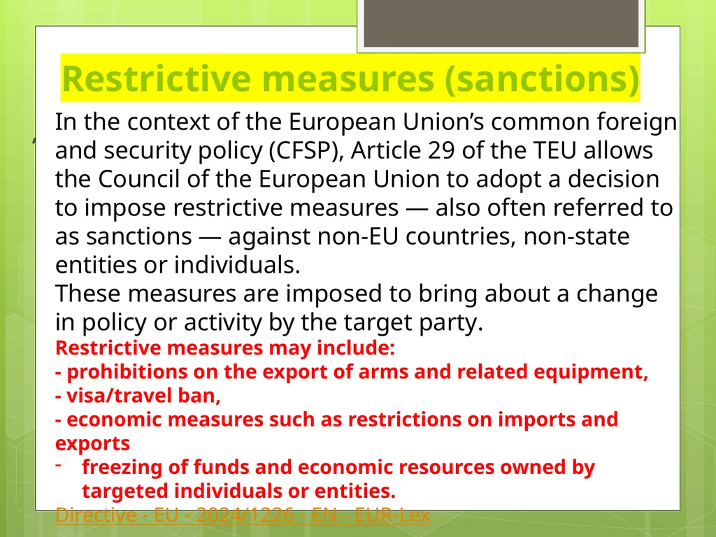 Introduction to EU Criminal Law Prof. B. J. - slide 32 of 91
