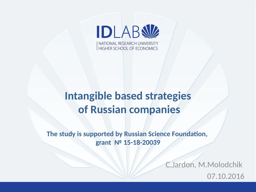 Intangible based strategies of Russian companies