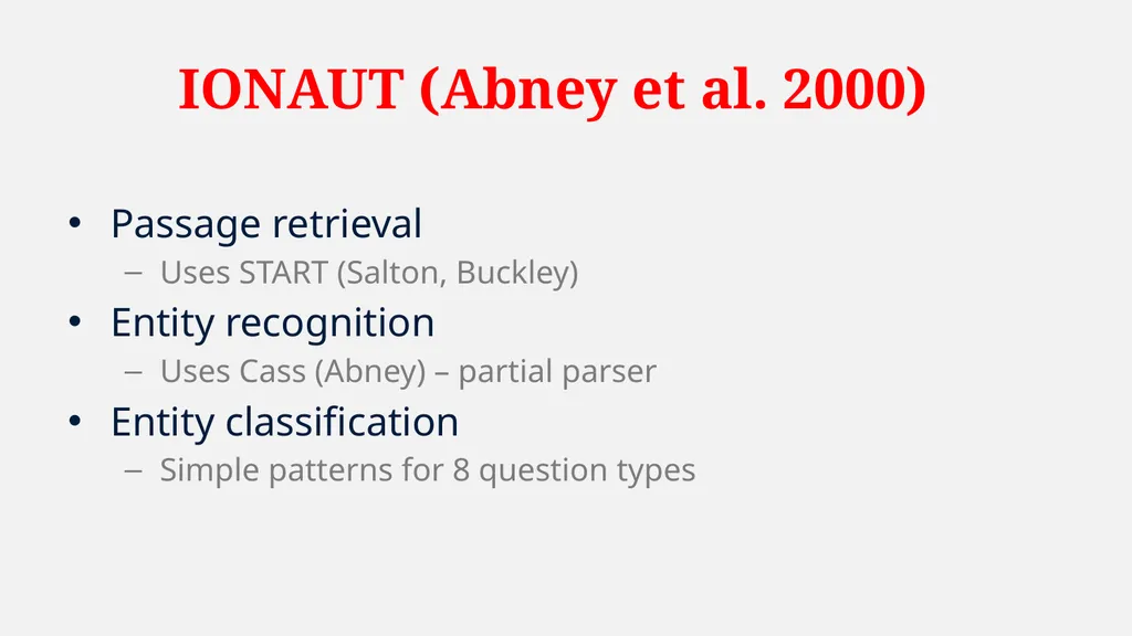 NLP Question Answering System Architecture System - slide 26 of 38