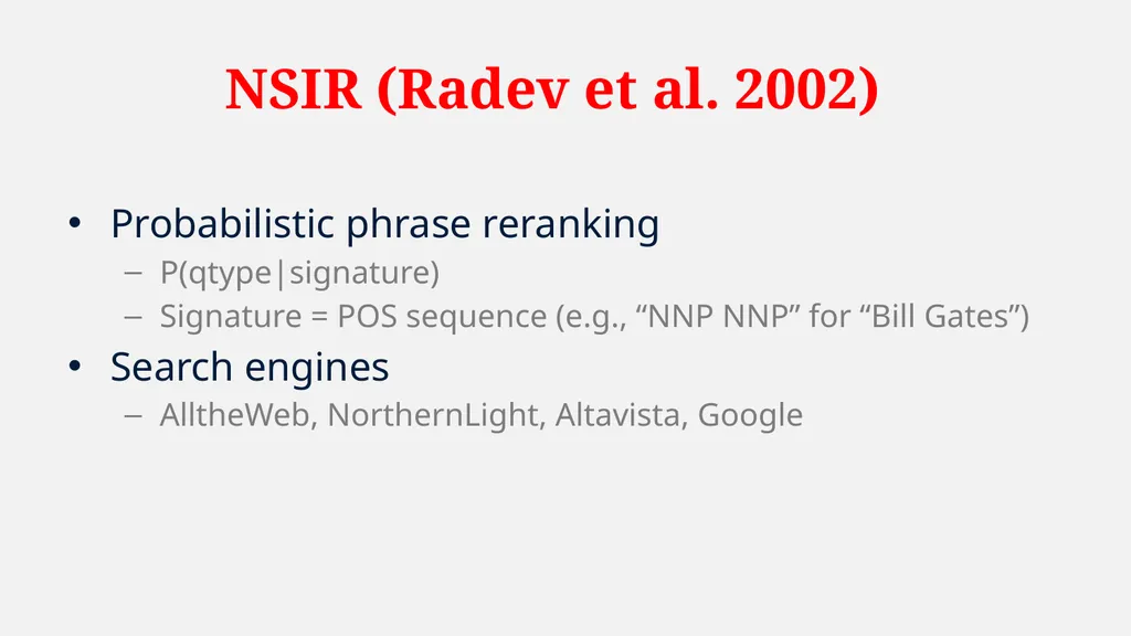 NLP Question Answering System Architecture System - slide 29 of 38
