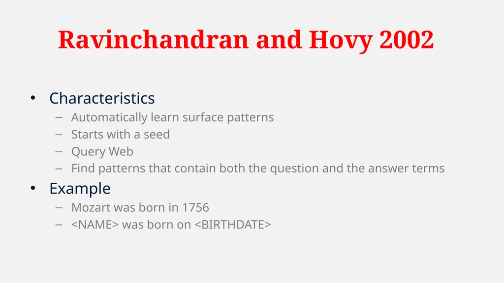 NLP Question Answering System Architecture System - slide 33 of 38