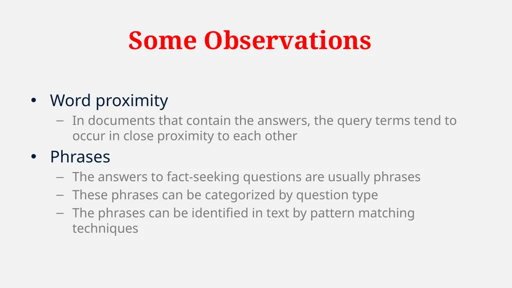 NLP Question Answering System Architecture System - slide 23 of 38