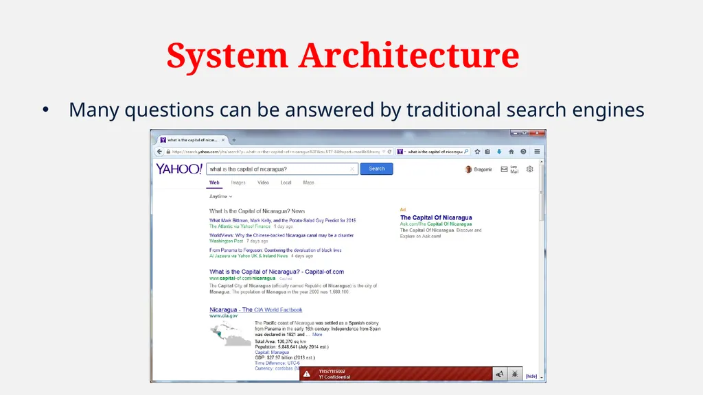 NLP Question Answering System Architecture System - slide 3 of 38