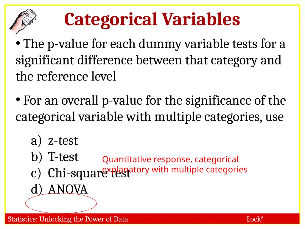 STAT 101 Dr. Kari Lock Morgan 11/27/12 Multiple - slide 11 of 45
