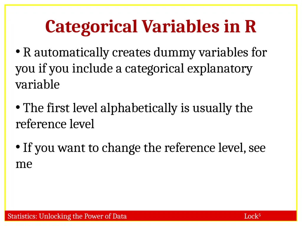 STAT 101 Dr. Kari Lock Morgan 11/27/12 Multiple - slide 13 of 45