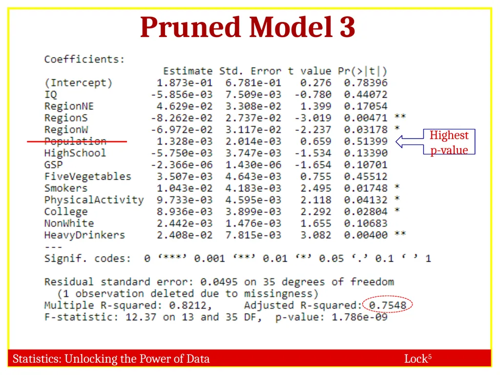 STAT 101 Dr. Kari Lock Morgan 11/27/12 Multiple - slide 27 of 45