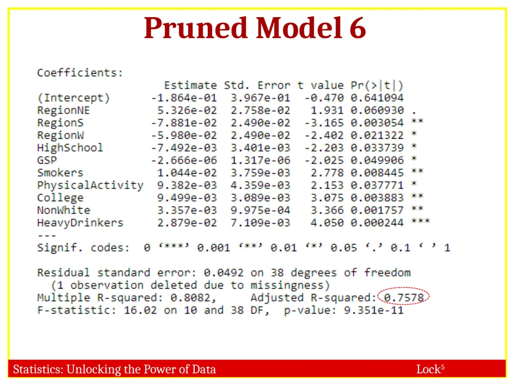 STAT 101 Dr. Kari Lock Morgan 11/27/12 Multiple - slide 30 of 45