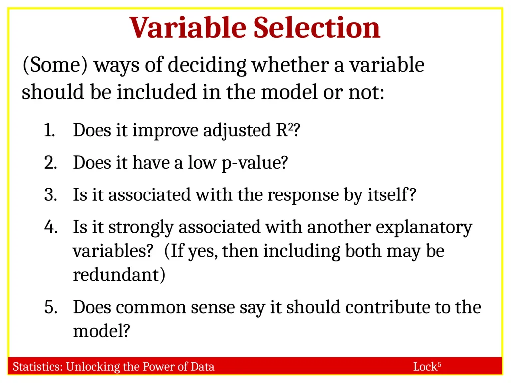 STAT 101 Dr. Kari Lock Morgan 11/27/12 Multiple - slide 23 of 45