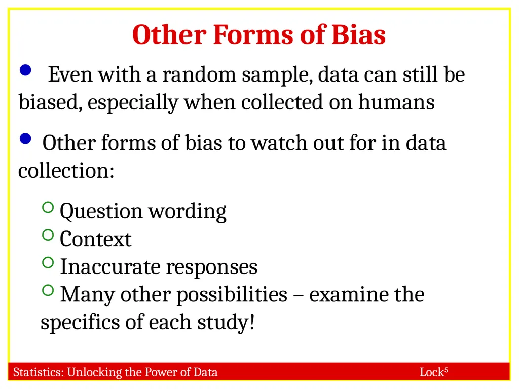 STAT 101 Dr. Kari Lock Morgan Collecting Data: - slide 26 of 32