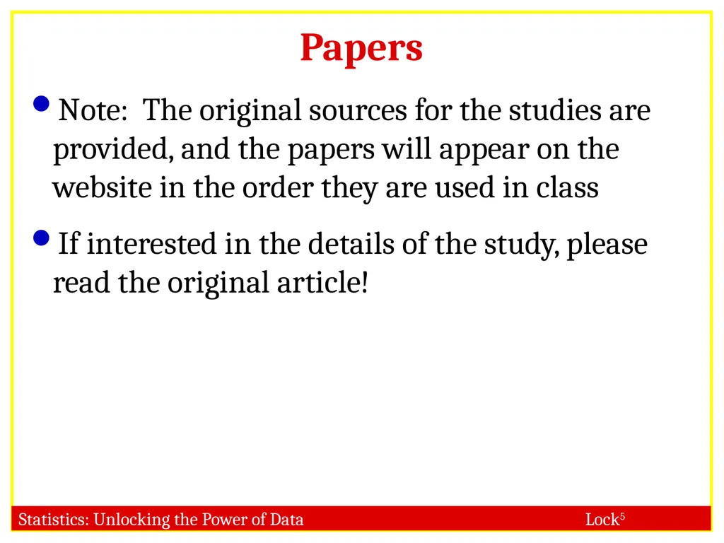 STAT 101 Dr. Kari Lock Morgan Collecting Data: - slide 24 of 32