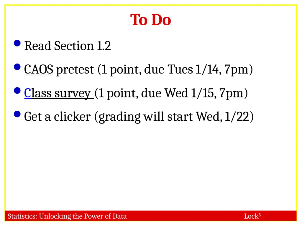 STAT 101 Dr. Kari Lock Morgan Collecting Data: - slide 32 of 32