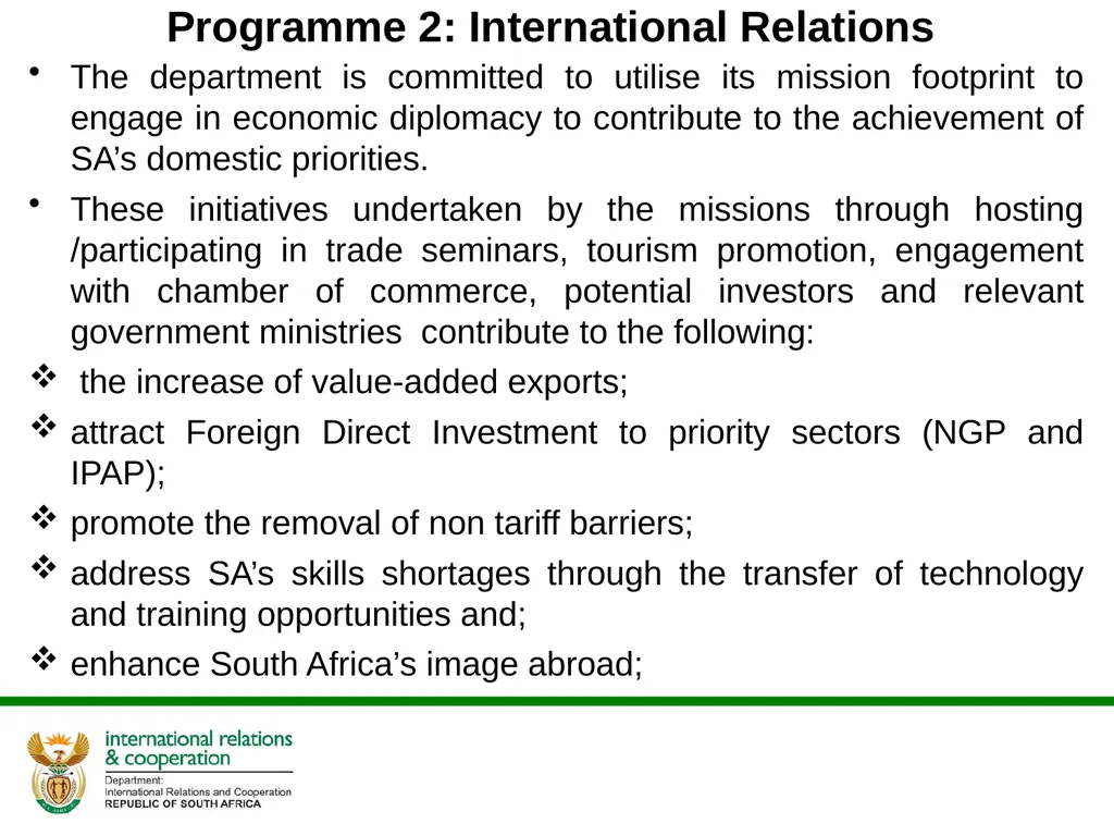 PRESENTATION ON THE ANNUAL PERFORMANCE PLAN - slide 12 of 38