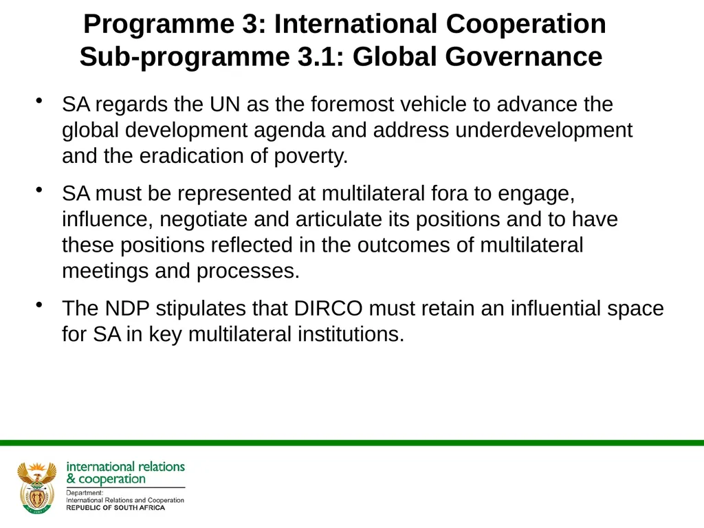 PRESENTATION ON THE ANNUAL PERFORMANCE PLAN - slide 18 of 38