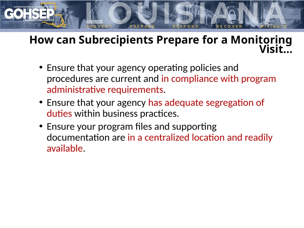 Subrecipient Monitoring Preparation Donna - slide 6 of 26