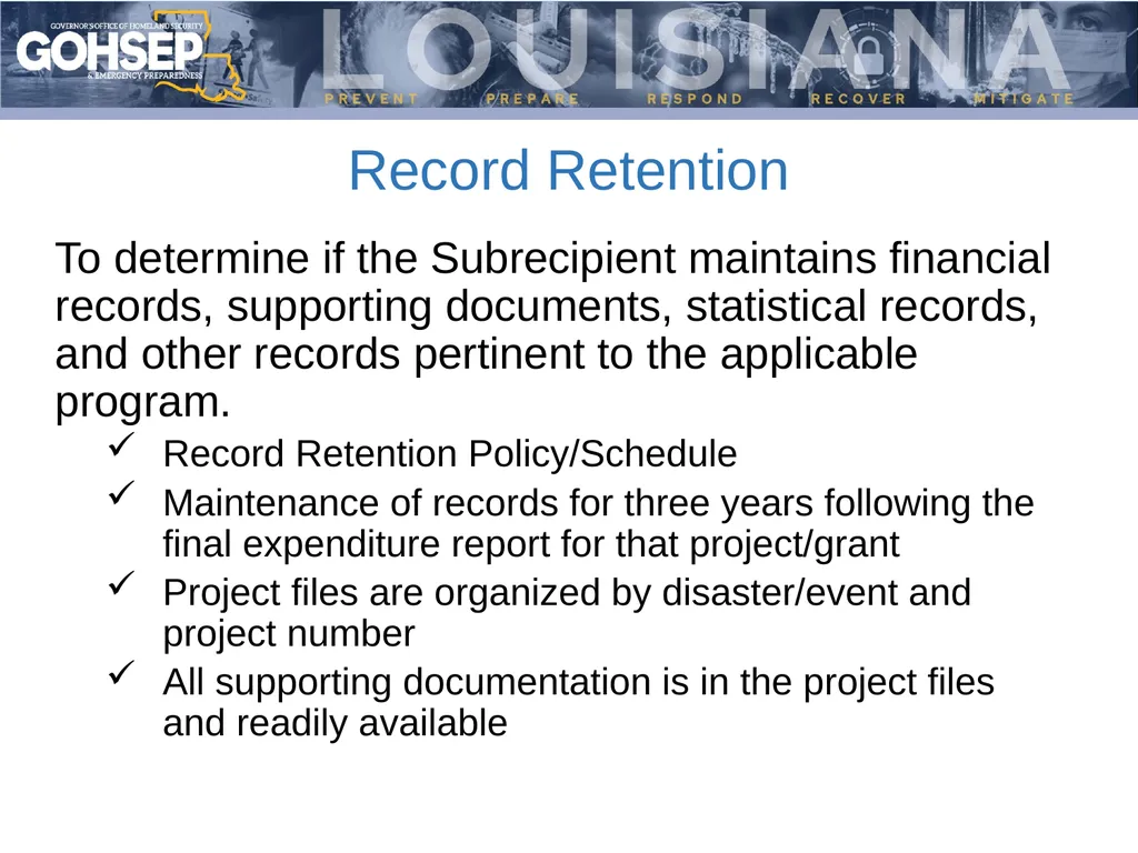 Subrecipient Monitoring Preparation Donna - slide 19 of 26