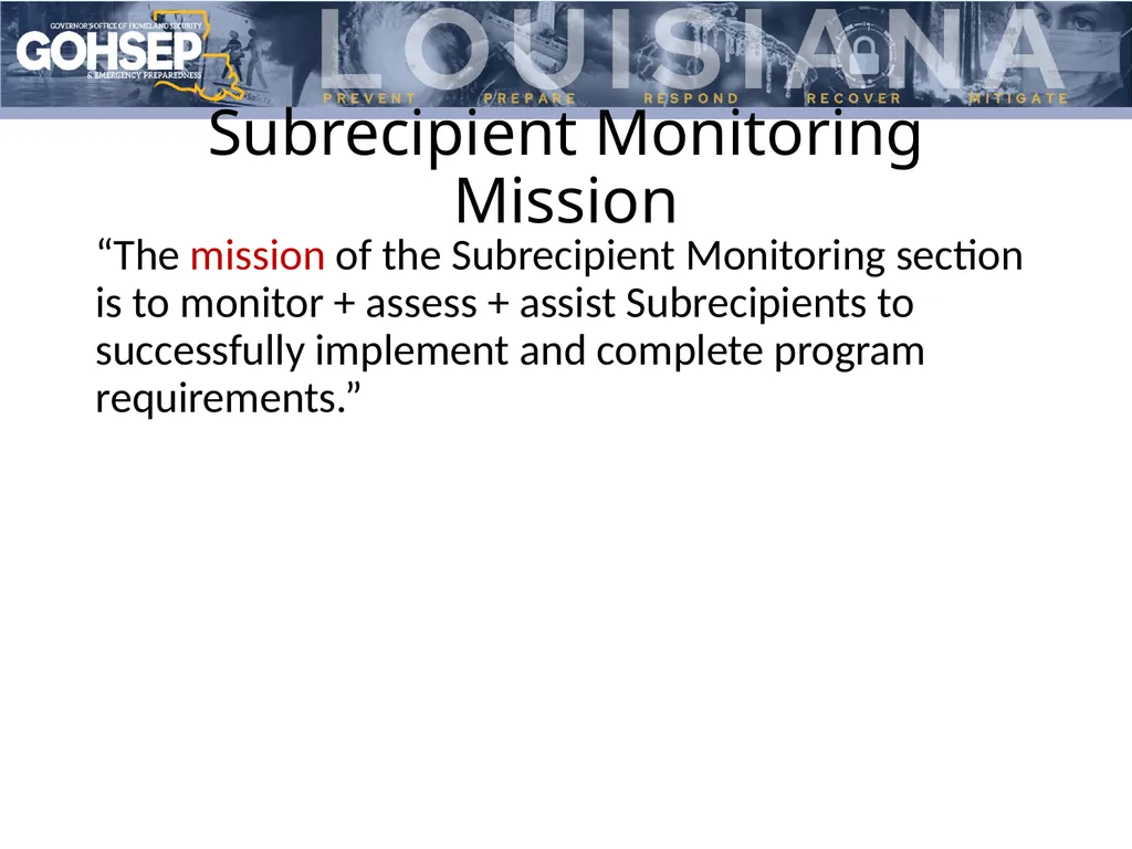 Subrecipient Monitoring Preparation Donna - slide 3 of 26
