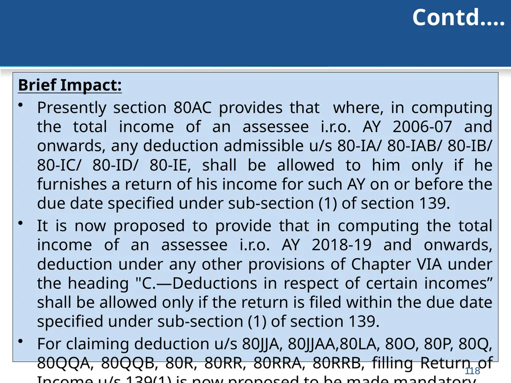 An overview of Finance Bill, 2018 – Direct Taxes - slide 118 of 161