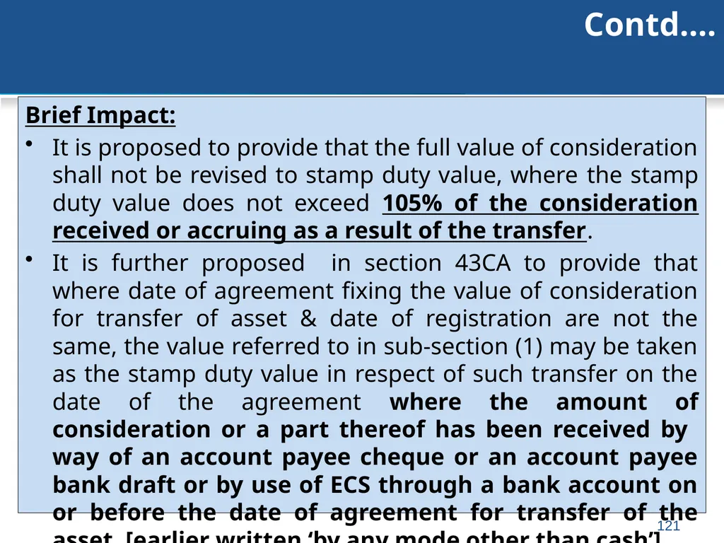 An overview of Finance Bill, 2018 – Direct Taxes - slide 121 of 161