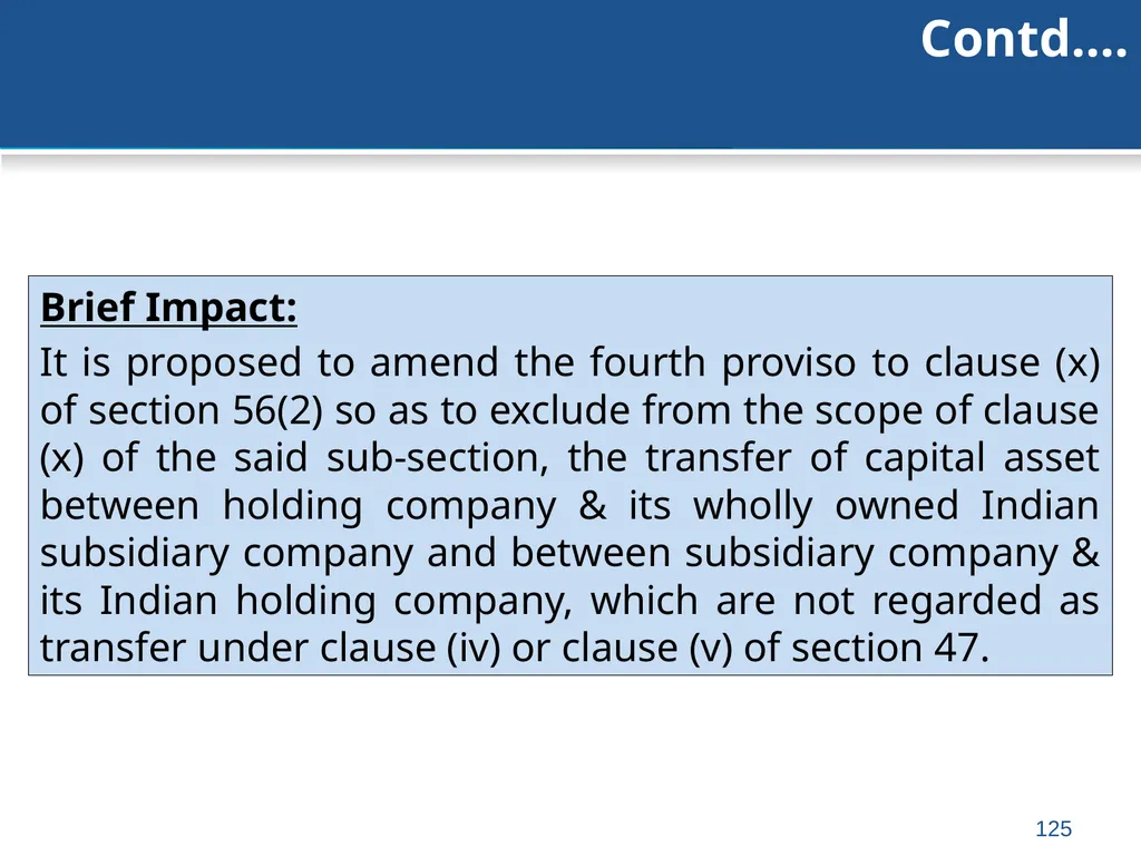 An overview of Finance Bill, 2018 – Direct Taxes - slide 125 of 161