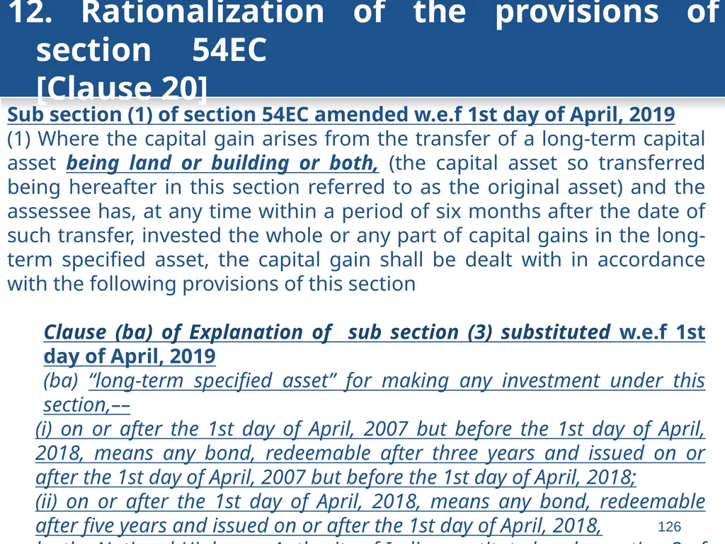 An overview of Finance Bill, 2018 – Direct Taxes - slide 126 of 161