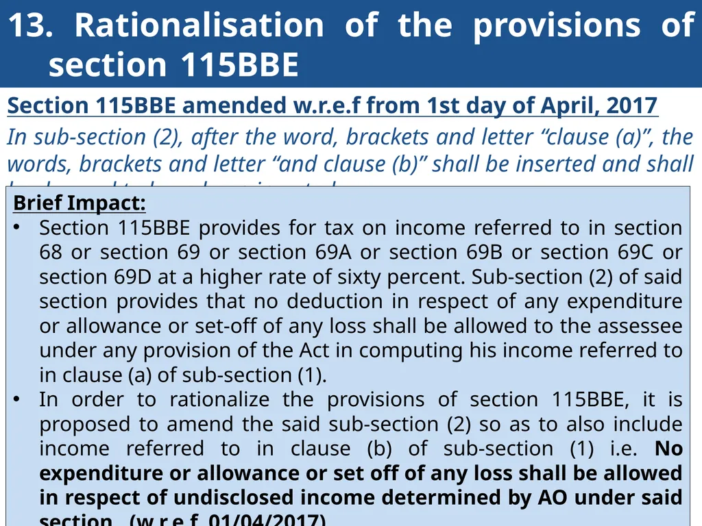 An overview of Finance Bill, 2018 – Direct Taxes - slide 128 of 161