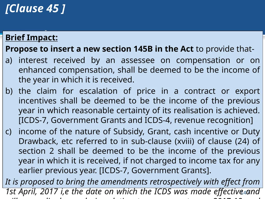 An overview of Finance Bill, 2018 – Direct Taxes - slide 140 of 161
