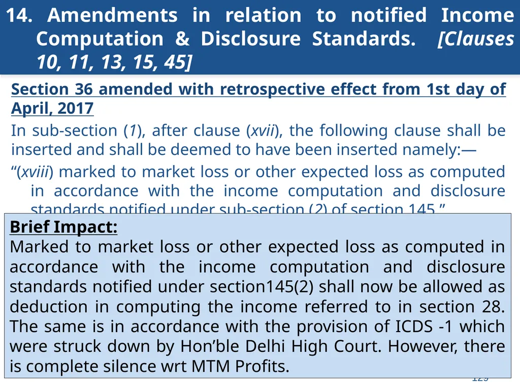 An overview of Finance Bill, 2018 – Direct Taxes - slide 129 of 161