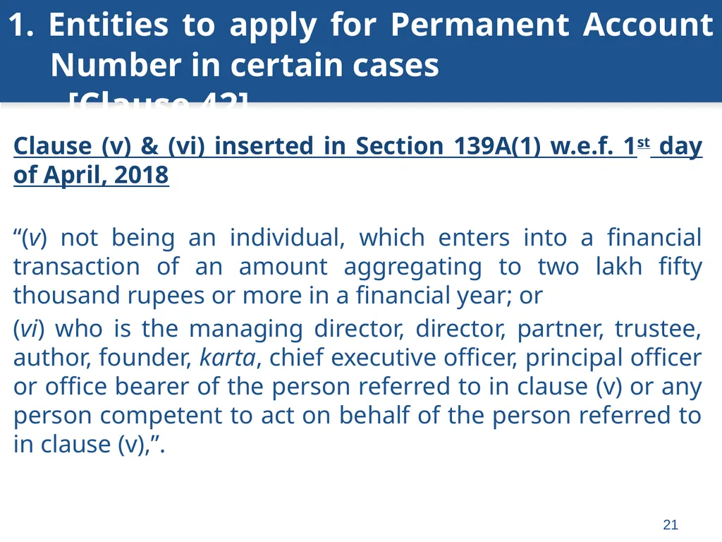 An overview of Finance Bill, 2018 – Direct Taxes - slide 21 of 161