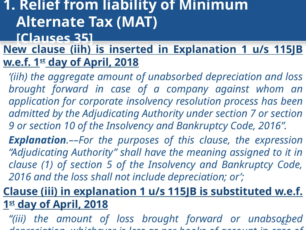 An overview of Finance Bill, 2018 – Direct Taxes - slide 82 of 161