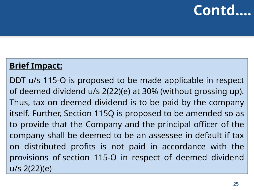 An overview of Finance Bill, 2018 – Direct Taxes - slide 25 of 161