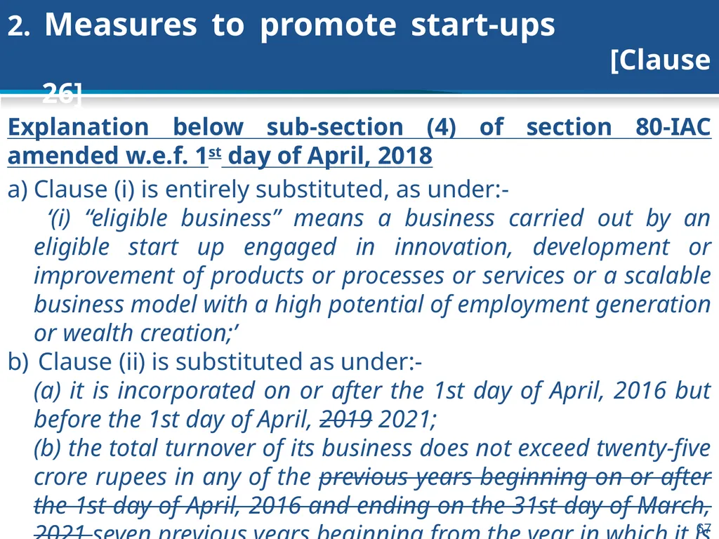An overview of Finance Bill, 2018 – Direct Taxes - slide 67 of 161