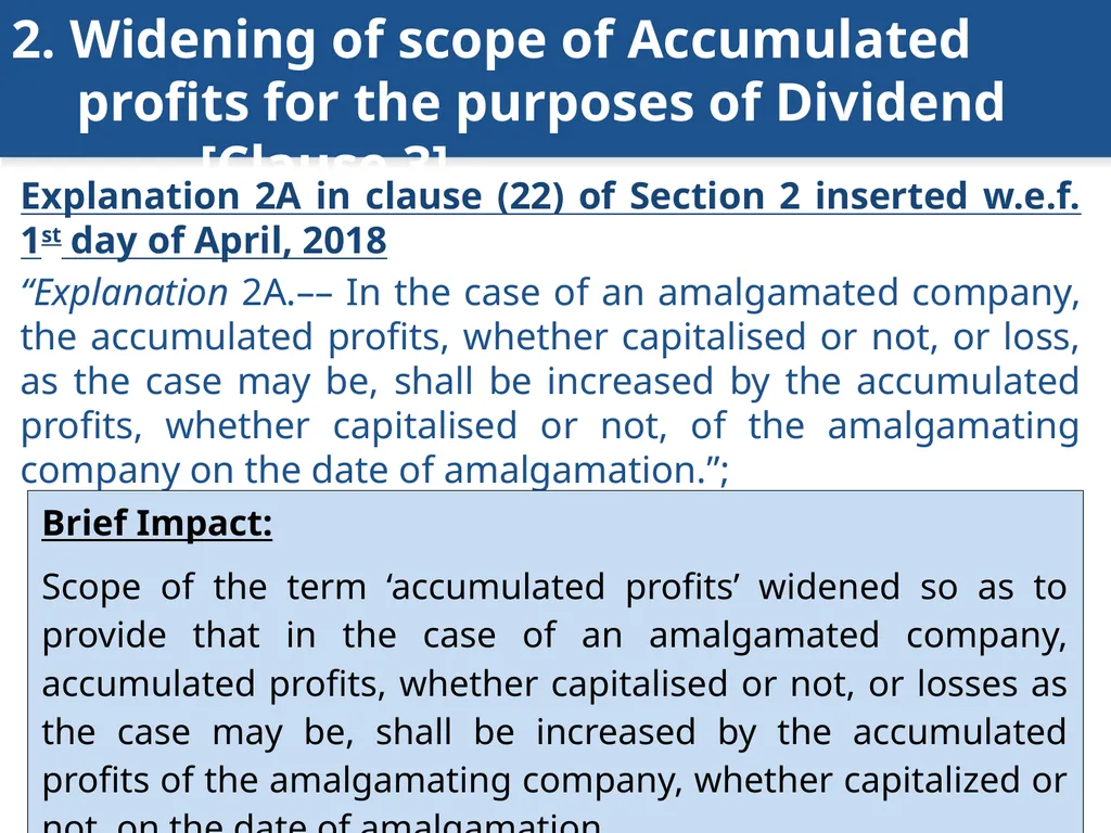 An overview of Finance Bill, 2018 – Direct Taxes - slide 23 of 161