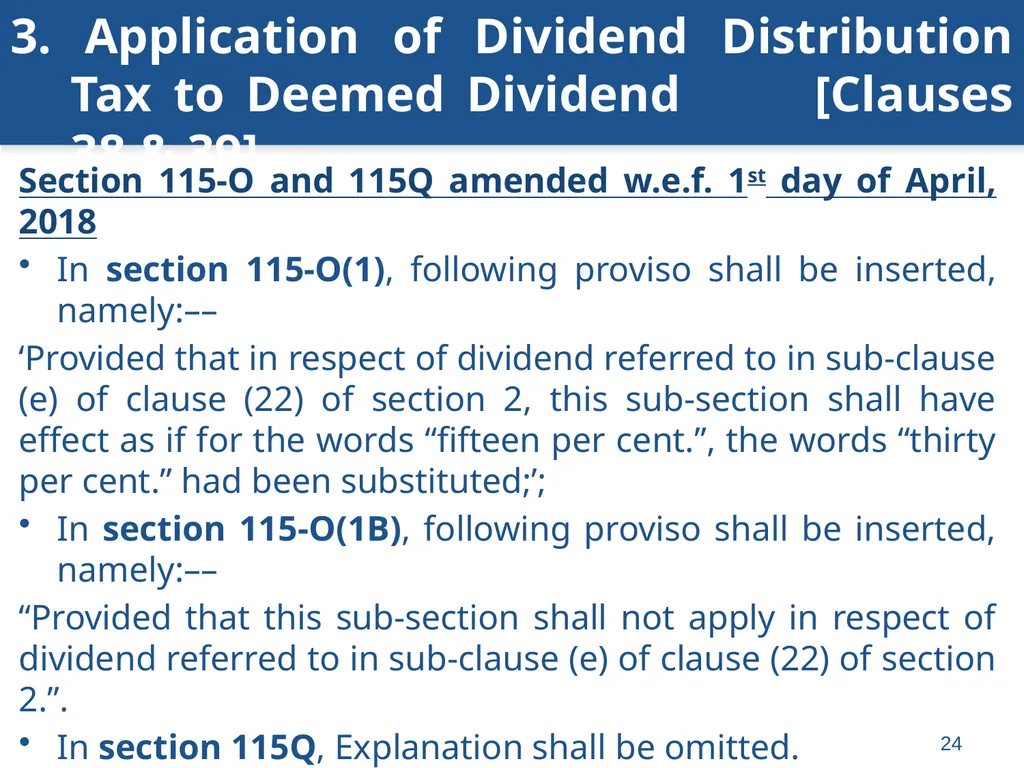 An overview of Finance Bill, 2018 – Direct Taxes - slide 24 of 161