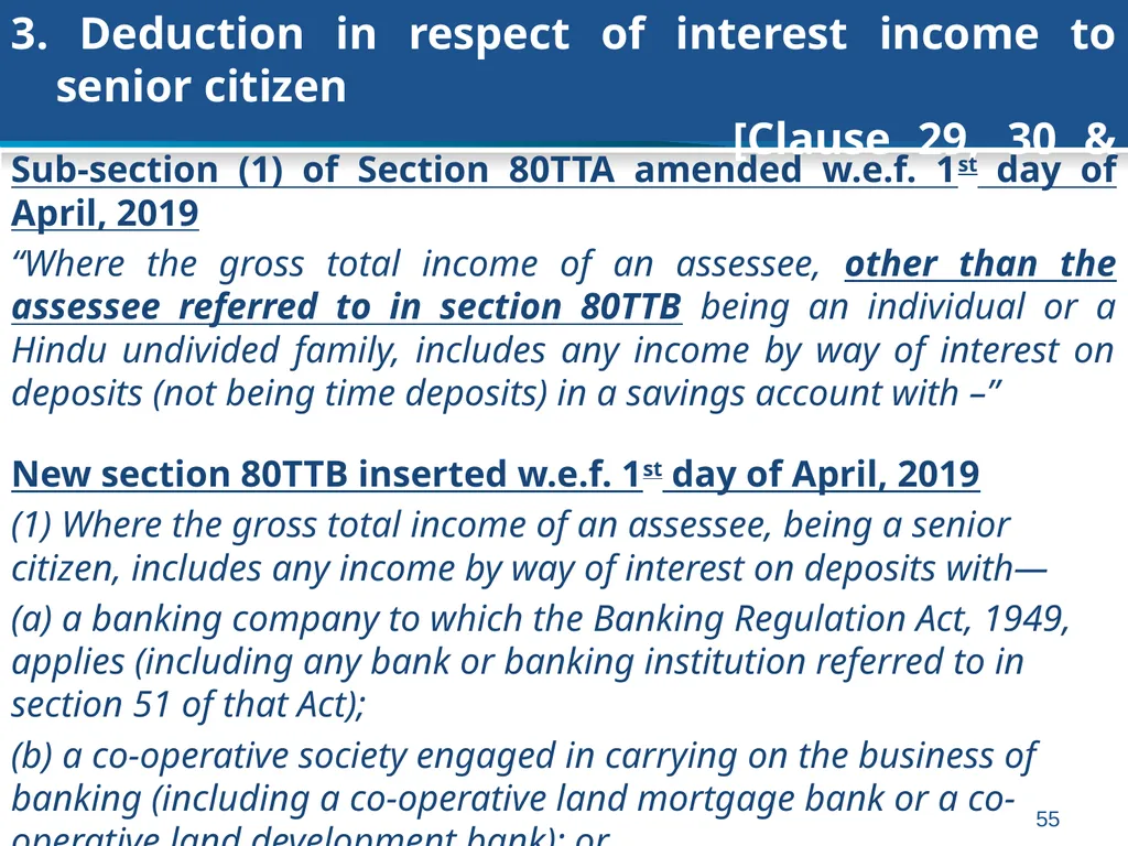 An overview of Finance Bill, 2018 – Direct Taxes - slide 55 of 161