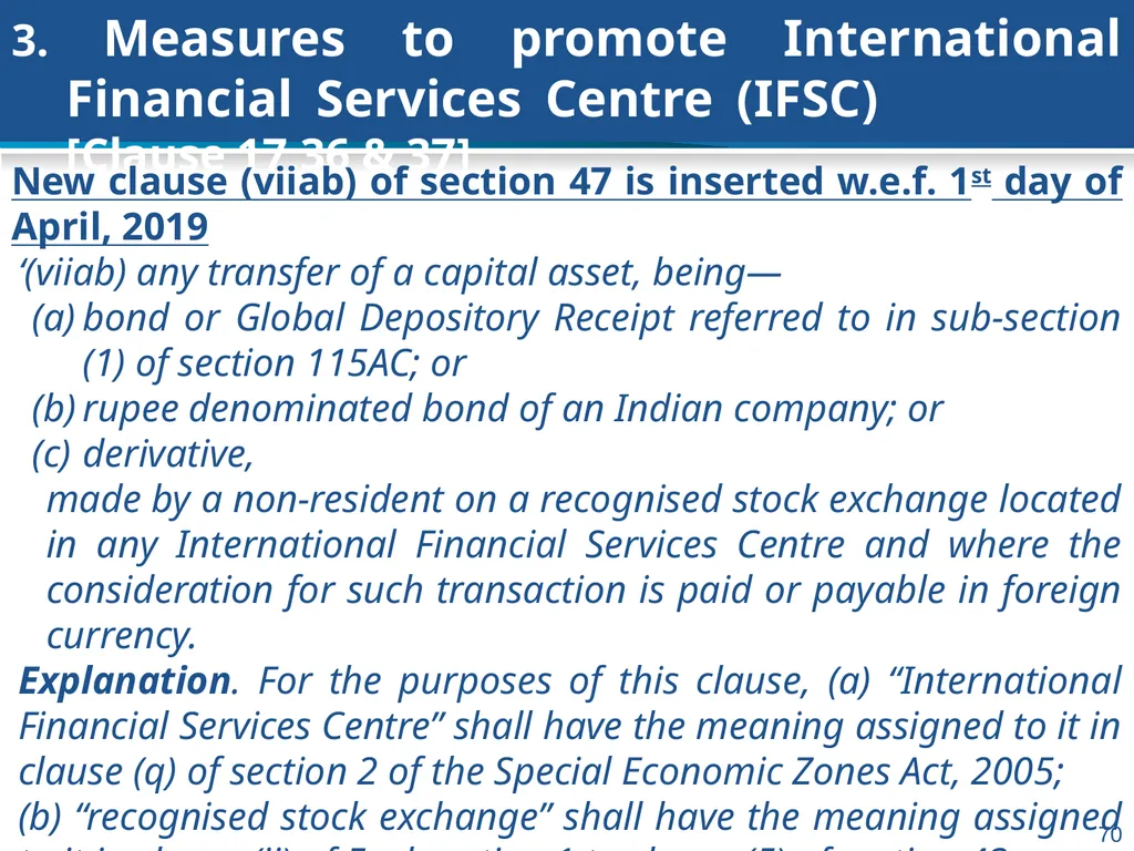 An overview of Finance Bill, 2018 – Direct Taxes - slide 70 of 161