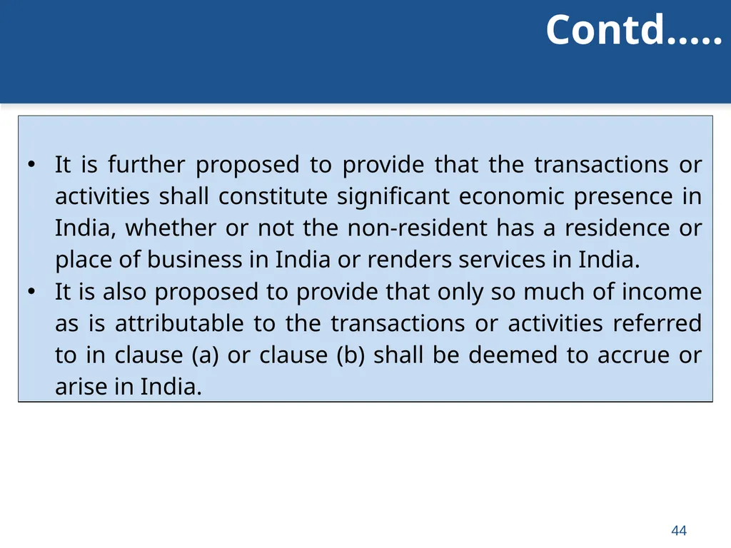 An overview of Finance Bill, 2018 – Direct Taxes - slide 44 of 161