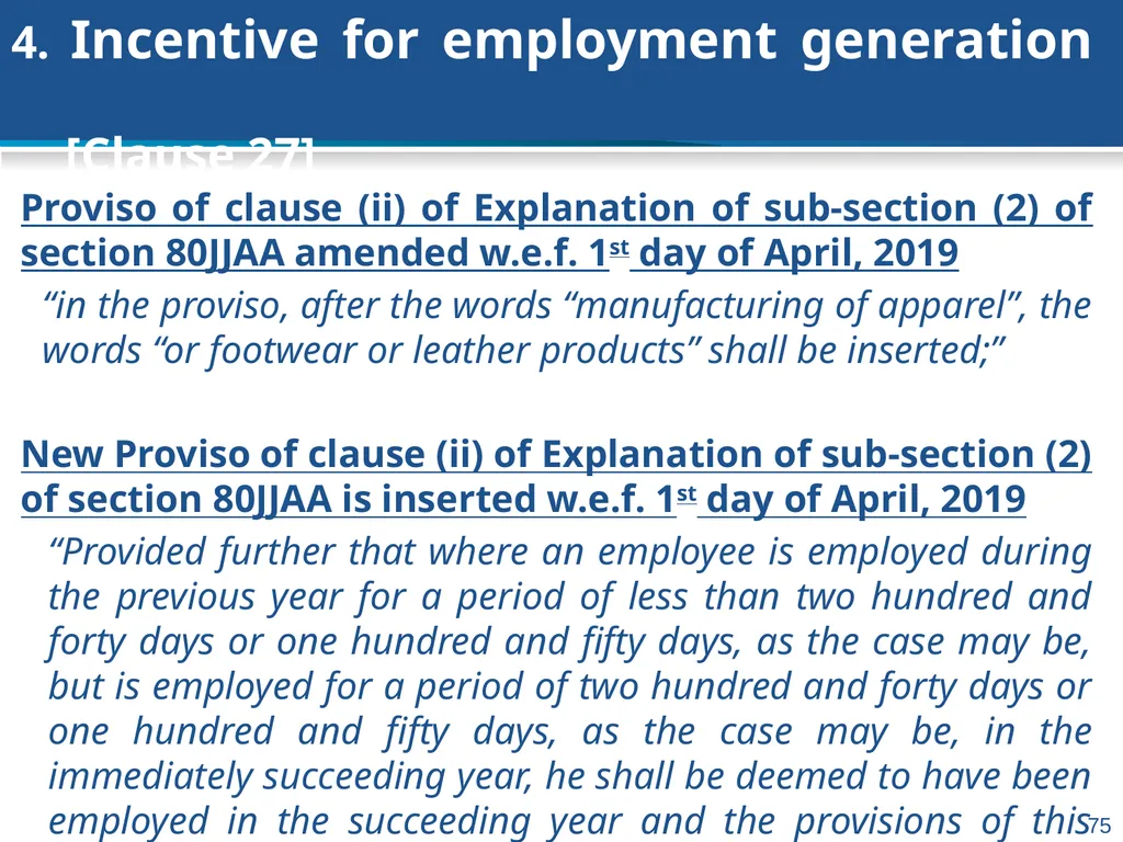 An overview of Finance Bill, 2018 – Direct Taxes - slide 75 of 161