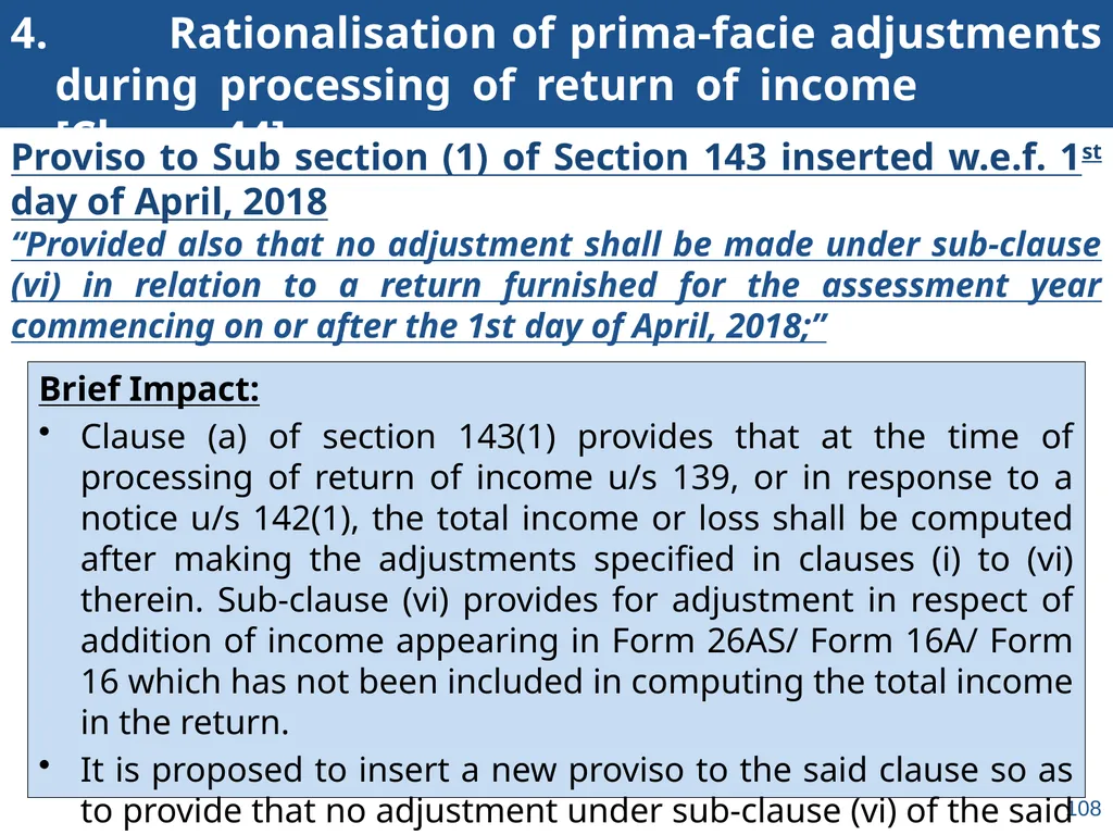 An overview of Finance Bill, 2018 – Direct Taxes - slide 108 of 161