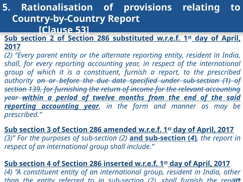 An overview of Finance Bill, 2018 – Direct Taxes - slide 109 of 161