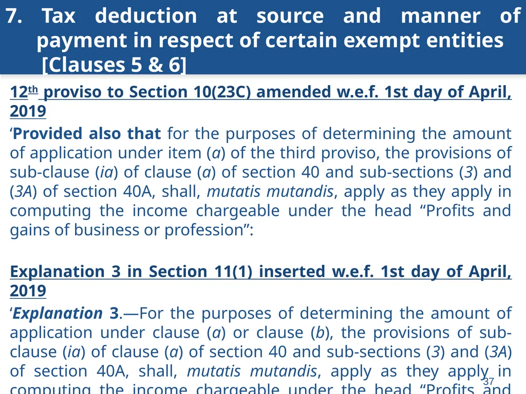 An overview of Finance Bill, 2018 – Direct Taxes - slide 37 of 161