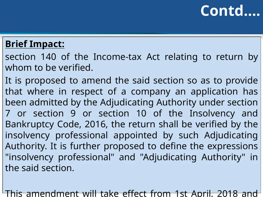 An overview of Finance Bill, 2018 – Direct Taxes - slide 87 of 161