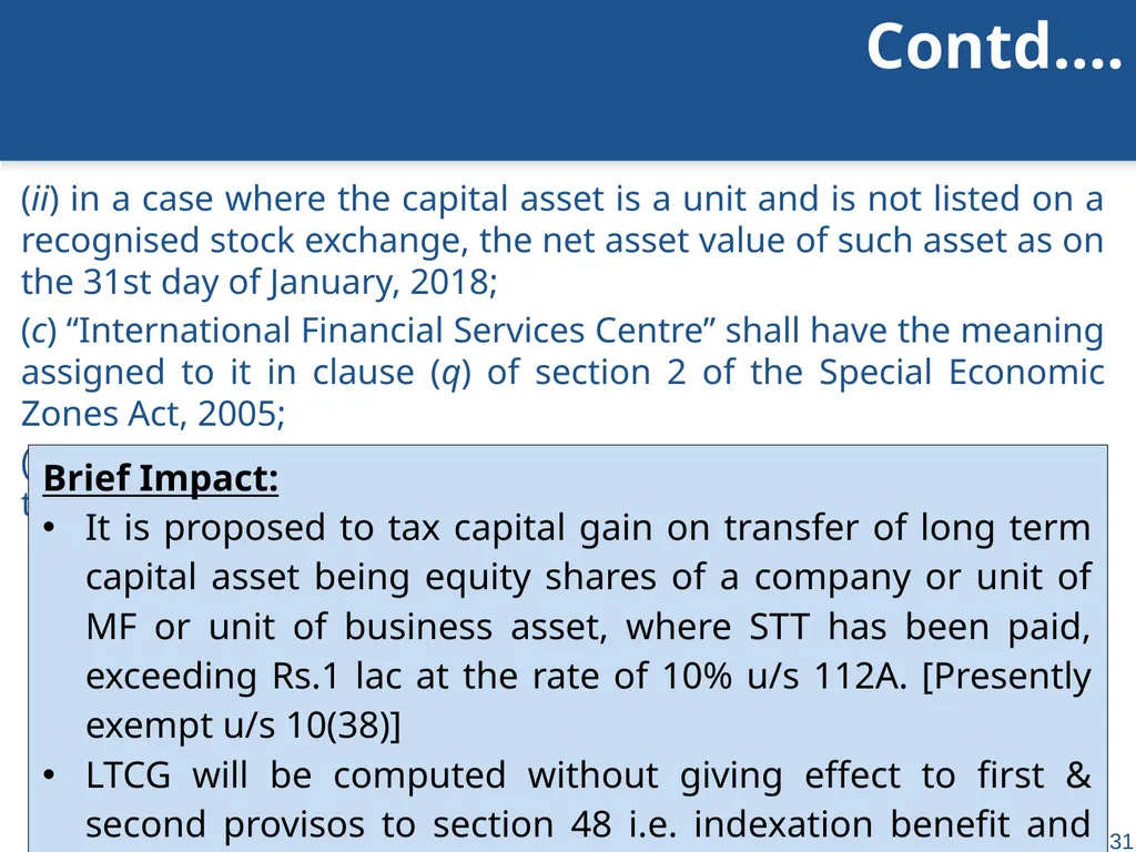An overview of Finance Bill, 2018 – Direct Taxes - slide 31 of 161