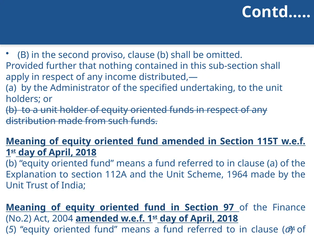 An overview of Finance Bill, 2018 – Direct Taxes - slide 34 of 161
