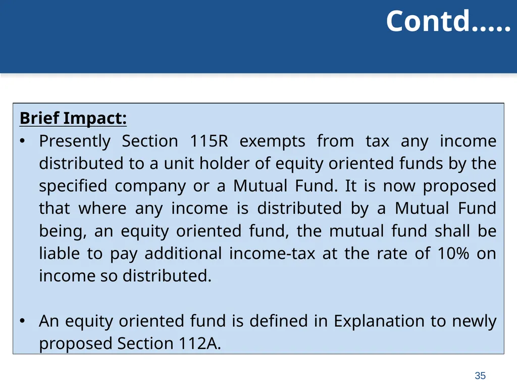 An overview of Finance Bill, 2018 – Direct Taxes - slide 35 of 161