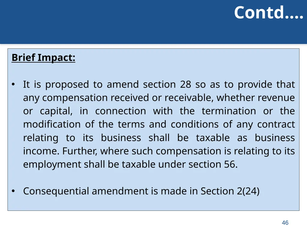 An overview of Finance Bill, 2018 – Direct Taxes - slide 46 of 161