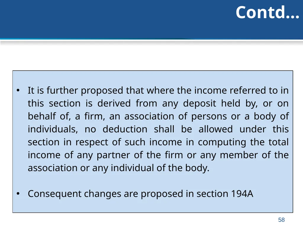 An overview of Finance Bill, 2018 – Direct Taxes - slide 58 of 161
