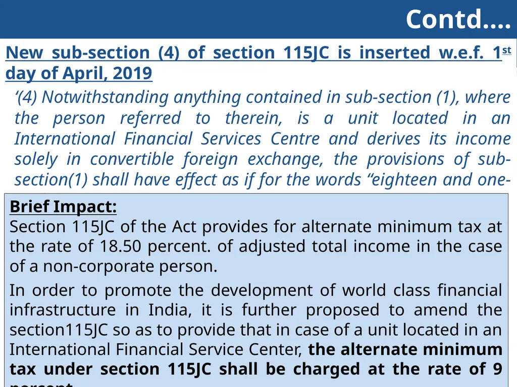 An overview of Finance Bill, 2018 – Direct Taxes - slide 72 of 161