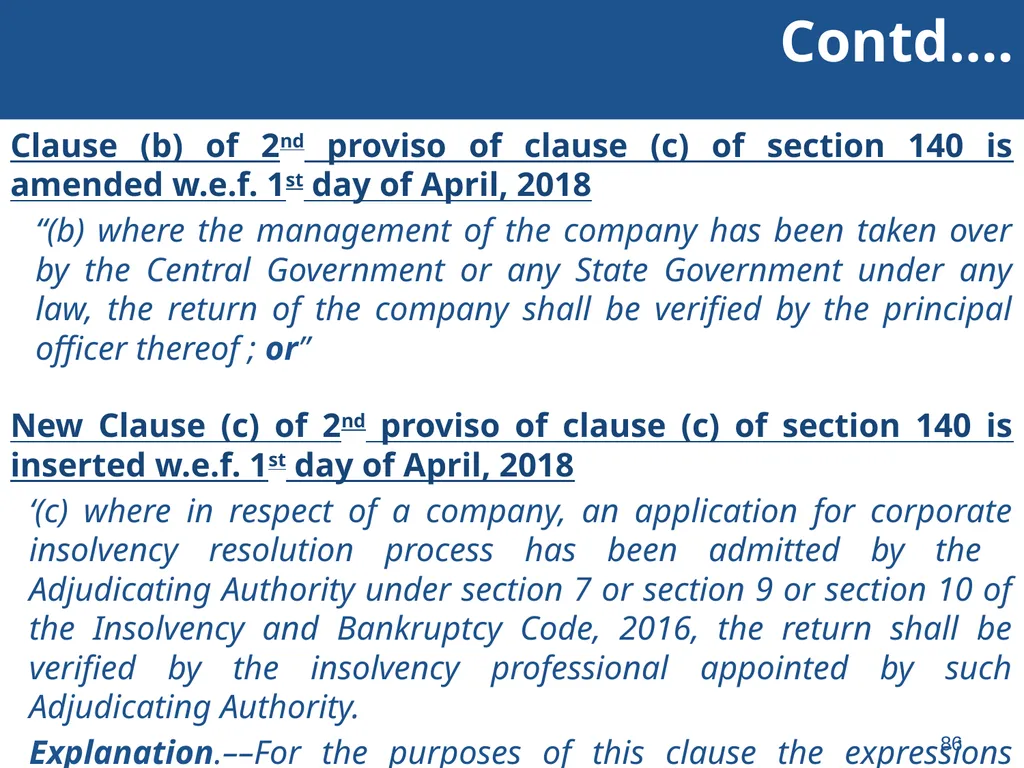 An overview of Finance Bill, 2018 – Direct Taxes - slide 86 of 161