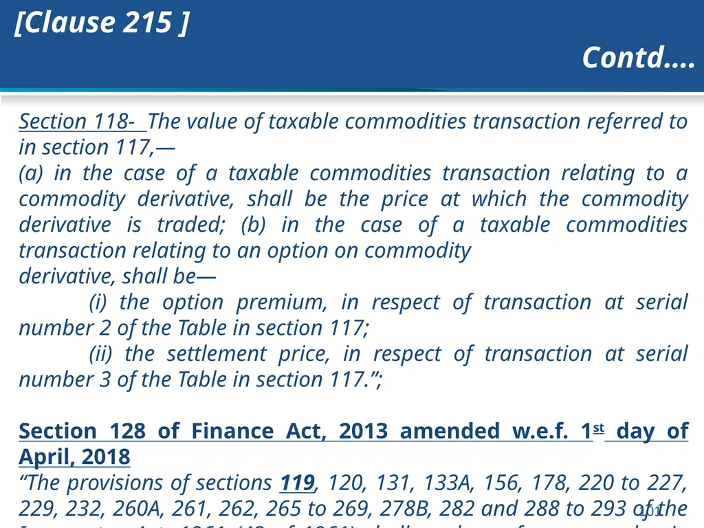 An overview of Finance Bill, 2018 – Direct Taxes - slide 101 of 161